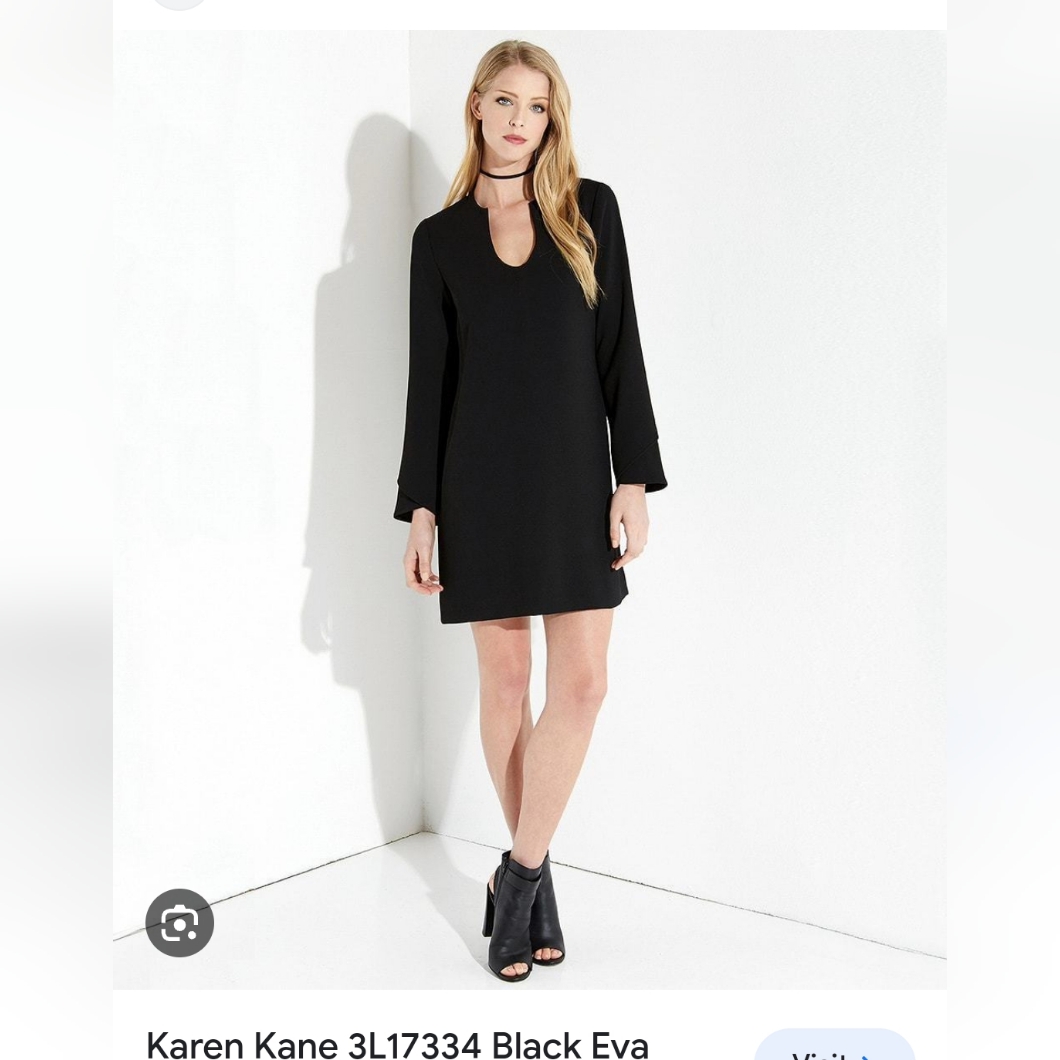 Karen Kane Tulip Dress Deep U-Neckline Party Cocktail Events Date Night New Lbd